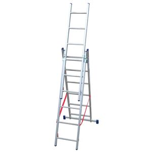 Leroy Merlin Scala a sfilo Stilo 3 rampe in alluminio 3 x 6 gradini per lavori fino a 4.88 m