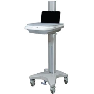 Carrello Per Elettromedicali Con Alzata A Gas, Tavolo Di Lavoro/cassetto Con Chiave E Luce Led