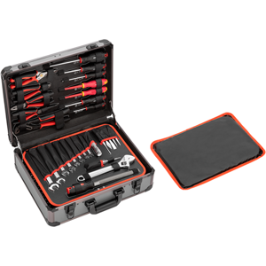 GEDORE set universale ALLROUND rosso in valigetta di alluminio, 138 pezzi, attrezzi con cricchetto reversibile, SW 8mm - 24mm [R46007138]