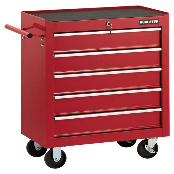 tecnomat carrello officina 5 cassetti 69x33x77,2 cm chiusura con chiave