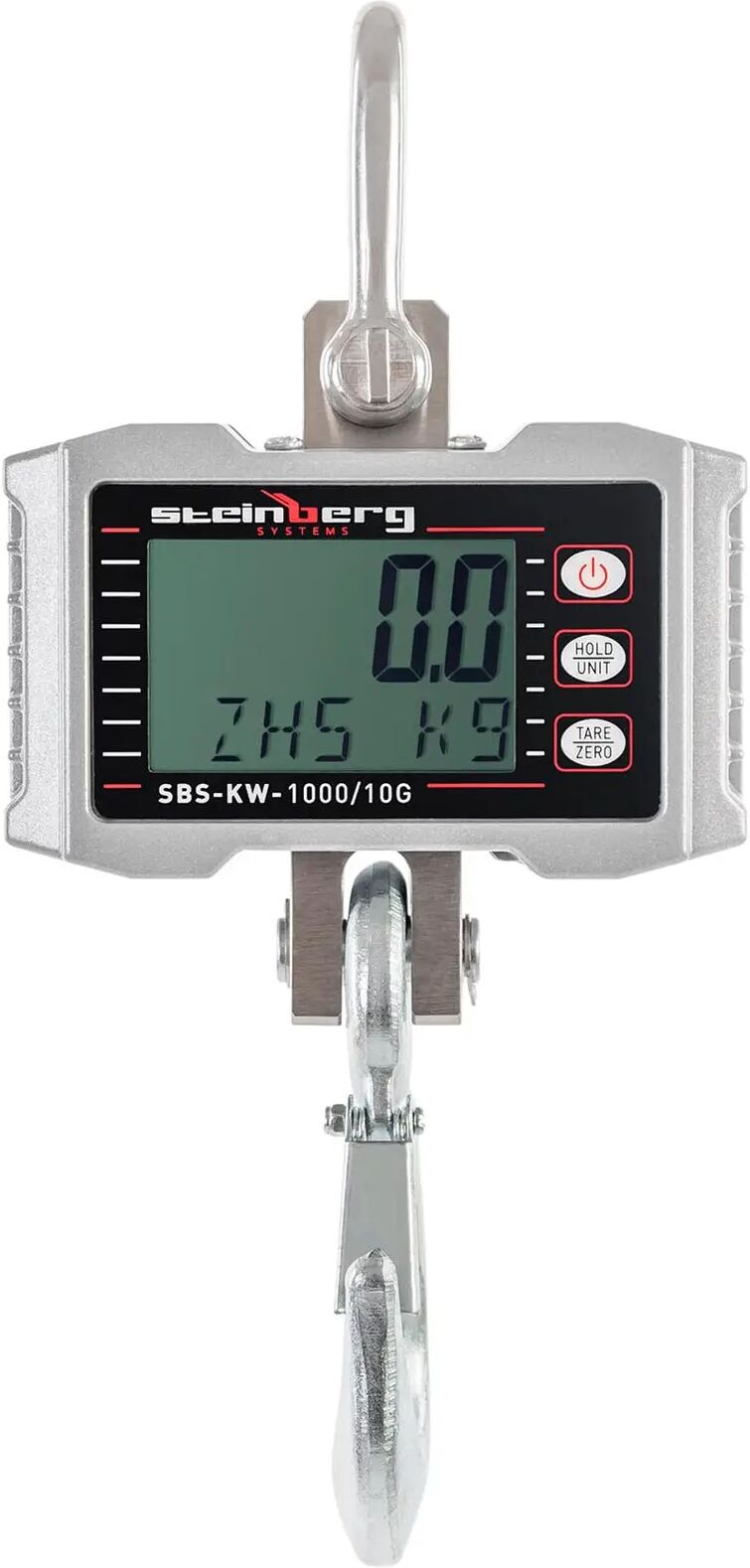 Steinberg Bilancia a gancio - 1.000 kg / 0,5 kg - LCD - Alluminio SBS-KW-1000/10G