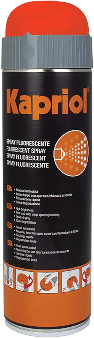 Kapriol SPRAY FLUORESCENTE 500 ml  ROSSO PER TRACCIARE