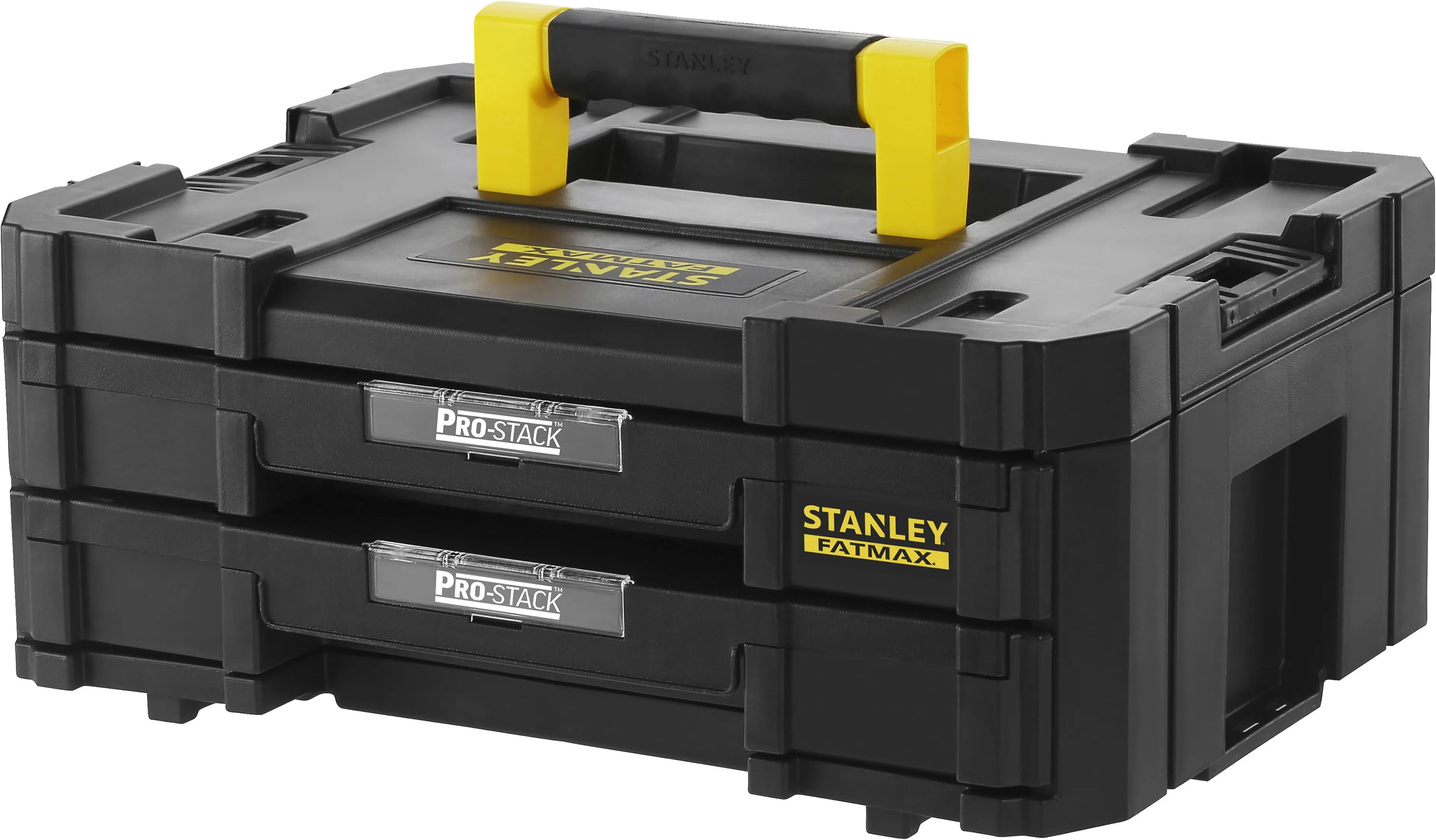 Stanley CASSETTA PORTAUTENSILI PRO STACK FAT MAX MODULARE 44x34x16 cm 2 CASSETTI GIUDE ACCIAIO