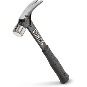 ESTWING Hammer - 12 oz Straight Rip Claw with Smooth Face & Genuine Leather  Grip - E12S