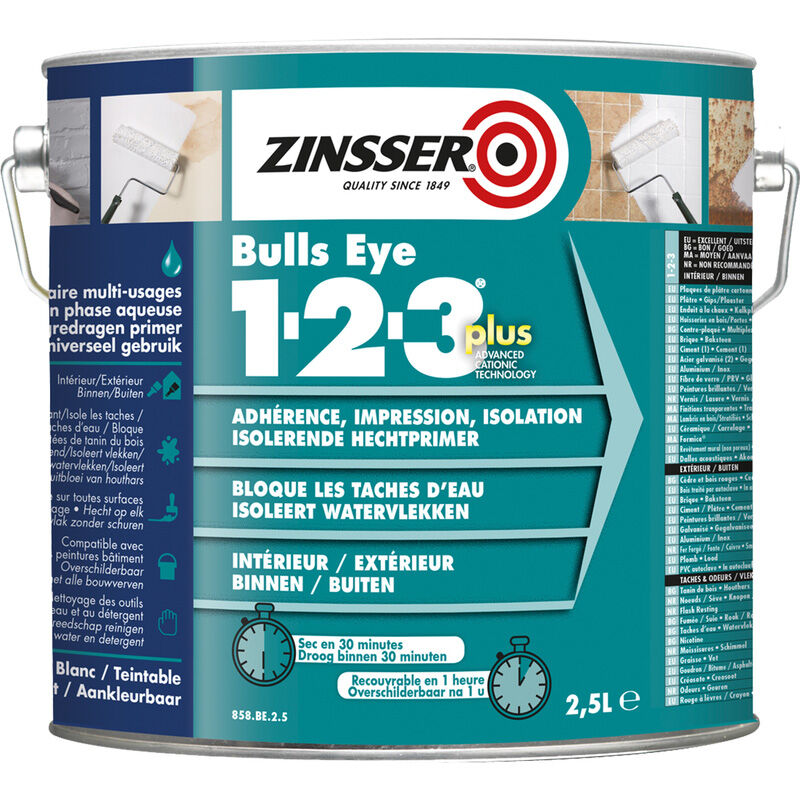 Zinsser bulls eye 1-2-3 plus primer 2.5L