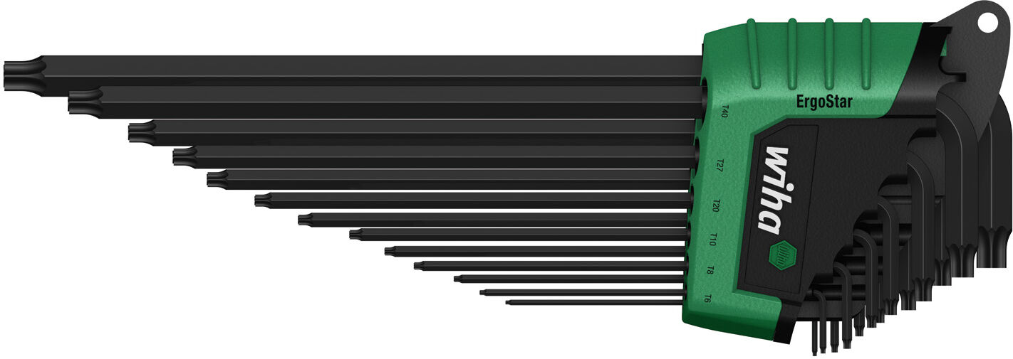 Wiha Stiftsleutelset in ErgoStar houder TORX® MagicSpring® 13-delig chemisch gezwart (36503)