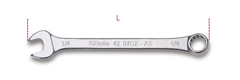 Beta 42INOX-AS 9/16 Ringsteeksleutel, vervaardigd uit roestvast staal