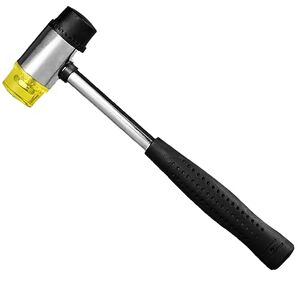 AOTISBAO Rubberen hamer, niet-markerende rubberen hamer, stalen pijphamer met antislip rubberen handvat voor doe-het-zelf projecten, knutselen, houtbewerking en vloerinstallatie