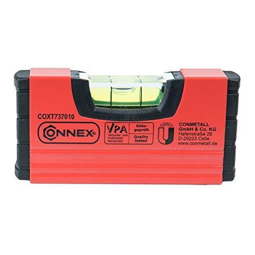 Connex Mini-waterpas 10 cm, magnetisch, COXT737010, rood