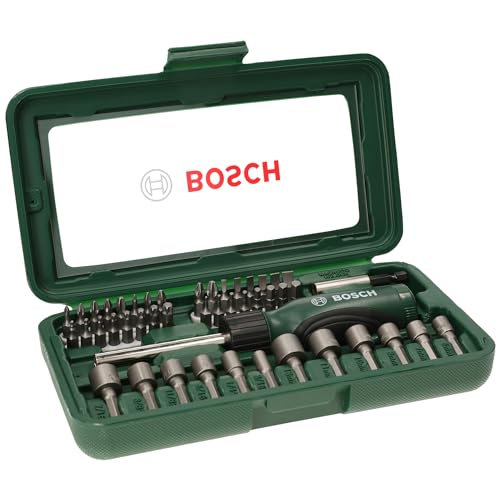 Bosch 46tlg. Schroevendraaierbit en dopsleutelset (PH-, PZ-, Hex-, T-, S-bit, accessoires boorschroevendraaier en schroevendraaier)
