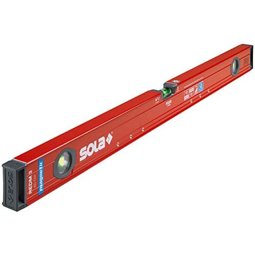 Sola 1812801 aluminium magnetische waterpas REDM lengte 600 mm, rood, 60
