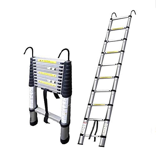OUZBEM Telescopische ladders Multifunctionele uitschuifbare ladder Verlengladder Telescopische uitschuifbare ladder 2M-7M Telescopische rechte ladder Opvouwbare zolder Huishoudelijke aluminiumlegering/met