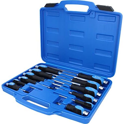 BRILLIANT TOOLS BT034012 Schroevendraaierset met slagkap, 12 dlg, sleufkop, PH Phillips [Powered by KS TOOLS]