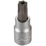 Alyco 192450 1/2 inch socket UNE 16503 DIN 3121 Cr-V chroom mat torx onverwoestbaar T-50 x 62 mm