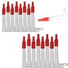 JinYu Caulk Nozzles Met Rode Cap Caulk Extension Nozzle Plastic Kit Nozzles Kit Pistool Vervanging Caulk Saving Cover Caulk Nozzles Applicator Vervanging Extension Tool (60)