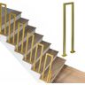 NAKEAH Stair Railing U-shaped Stair Railing, Anti Slip Stair Square Railing, Attic Corridor Safety Support Rod(Color:Gold,Size:75cm)