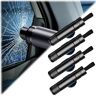 Jeeeun Car Care Safe Hammer, Safe Hammer, Safehammer, Safehammer Glass Breaker (4pcs,black)