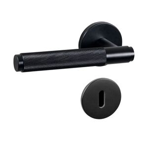 Buster + Punch Door Lever Handle & Key Escutcheon Plate Black