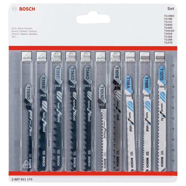 Bosch Stikksagbladsett Tre/metall 10