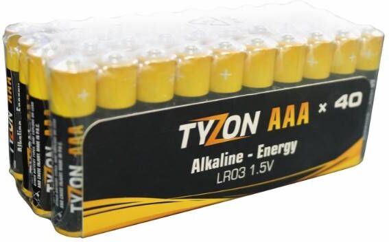 Tyzon V Aaa-Alkaline-Batterier, 40 Stk.