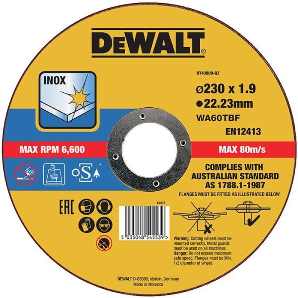 Dewalt DT43909 Kappeskive thin cutting 230 x 1,9 mm