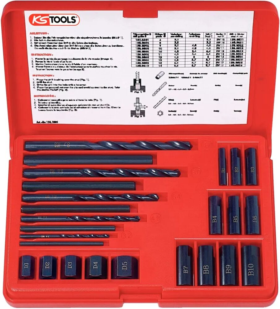 KS Tools Skrueuttrekkersett i 25 deler M5-M16