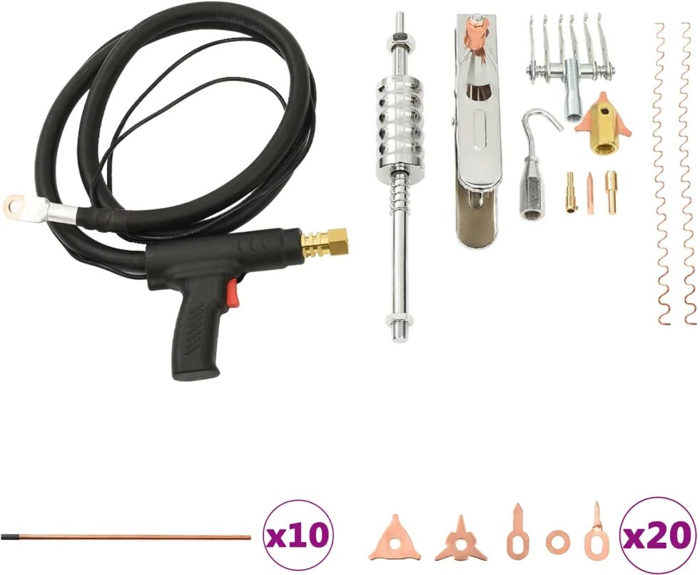 vidaXL Verktøysett 119 deler for reparasjon av metallplater