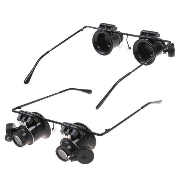 24hshop Forstørrelses-briller x20 med LED-belysning