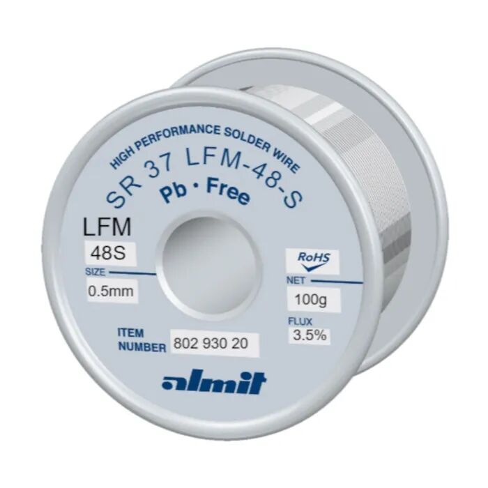 Almit Blyfritt loddetinn 0,5 mm 100 g