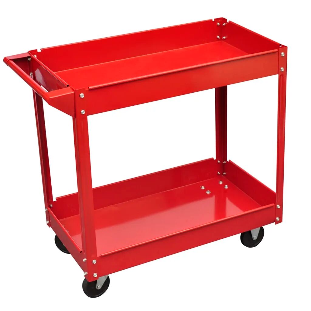 vidaXL Dielňový vozík pre náradie 100 kg červený