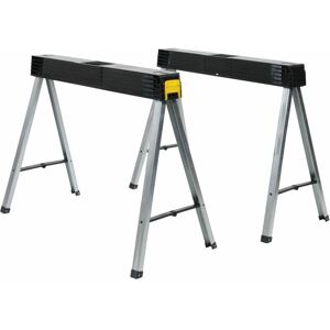 Stanley - 1-97-475 Metal Folding Sawhorse (Pair) - Black