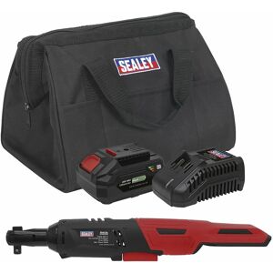 Cordless Ratchet Wrench Kit 3/8Sq Drive 60Nm 20V 4Ah SV20 Series CP20VRWKIT1 - Sealey