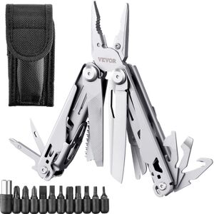 VEVOR 17-In-1 Multitool Pliers, Multi Tool Pliers, Cutters, Knife, Scissors, Ruler, Screwdrivers, Wood Saw, Can Bottle Opener, with Safety Locking and