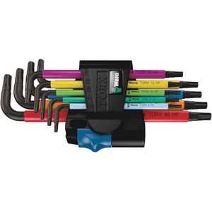 Wera 967/9 TX Multicolour Holding Function L-Key Set of 9 (TX8-TX40)