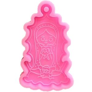 hgnxa Keychain Mold Backpack Decorations Silicone Molds Crystal Epoxy Resin Mould Cross Nun Shaped Key Chain Casting Tool