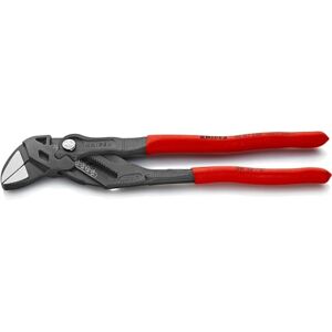 Knipex Pliers Wrench pliers and a wrench in a single tool grey atramentized, with non-slip plastic coating 250 mm (self-service card/blister) 86 01 250 SB