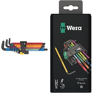 Wera 05022640001 950/9 Hex-Plus Multicolour Imperial 2, 9-teilig & 967SPKL/9BO Multicolour TX-Key Set, TX8 - TX40, 9pc, 05073599001