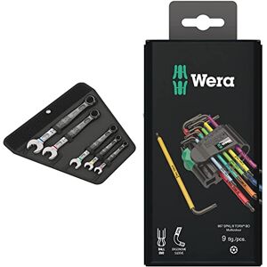 Wera Compatible 6003 Joker 5 Set 1 Ringmaulschlüssel-Satz & 967SPKL/9BO Multicolour TX-key set, TX8 - TX40, 9pc, 05073599001