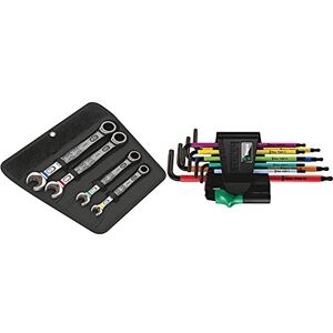 Wera Joker Combination Ratchet Spanner Set, Metric, 4pc, 05073290001 & 967SPKL/9BO Multicolour TX-key set, TX8 - TX40, 9pc, 05073599001