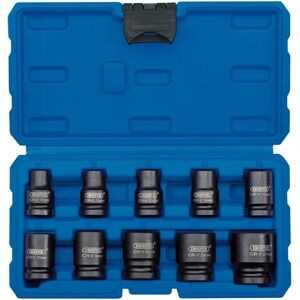 Draper Metric Impact Socket Set, 1/2" Sq. Dr. (10 Piece)