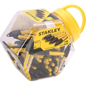 DeWalt Stanley Mini Fine Tip Marker Pen Tub Black Pack of 72