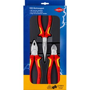 Knipex 00 20 12 3 Piece VDE Insulated Electricans Pliers Set