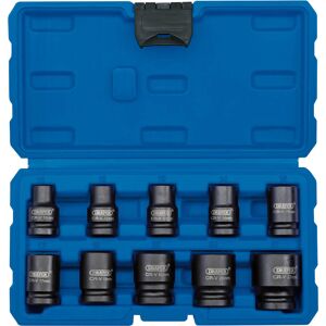 Draper 10 Piece 1/2" Drive Impact Hex Socket Set Metric 1/2"