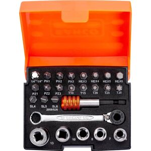 Bahco 2058/S26 26 Piece 1/4" Drive Hex Socket and Screwdriver Bit Set Metric 1/4"