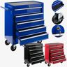 AREBOS Workshop Trolley Mobile Tool Trolley Roller Trolley 5 Drawers Blue