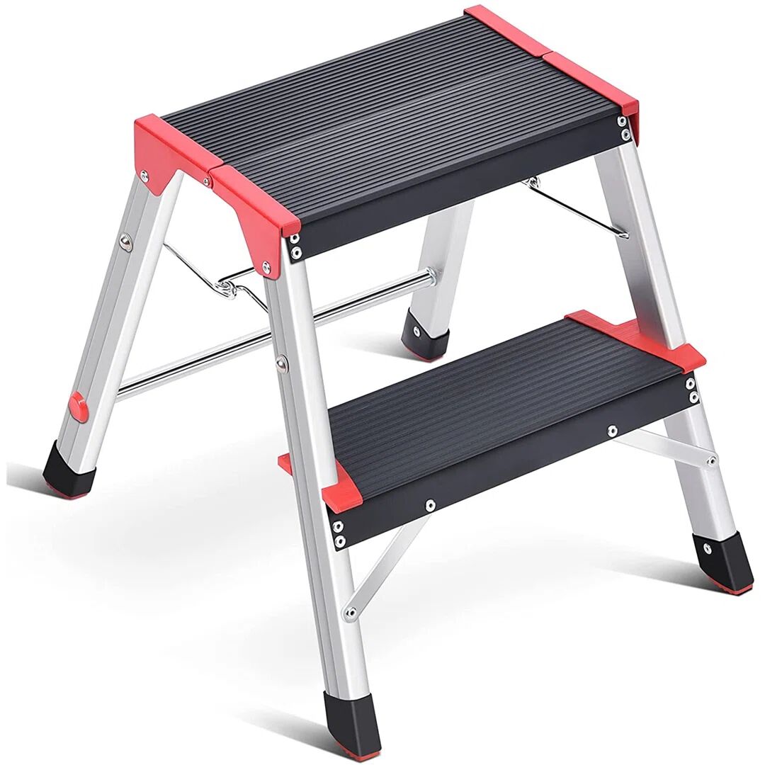 Photos - Ladder WFX Utility 51Cm 2 - Step Aluminum Folding Step Stool black/gray/red 51.0