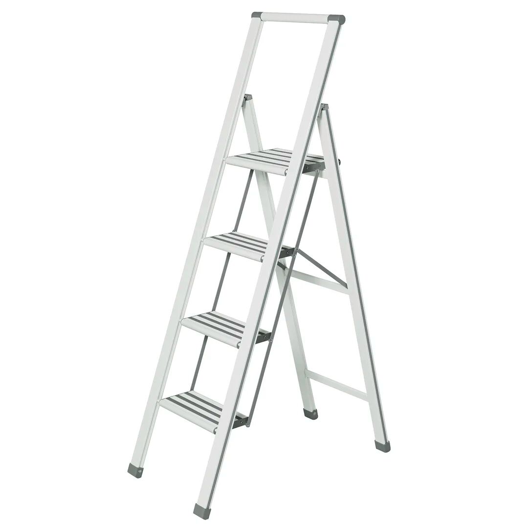 Photos - Ladder Wenko Abrianna 153cm Aluminium Step  gray 15300.0 H x 44.0 W x 5.0 D 