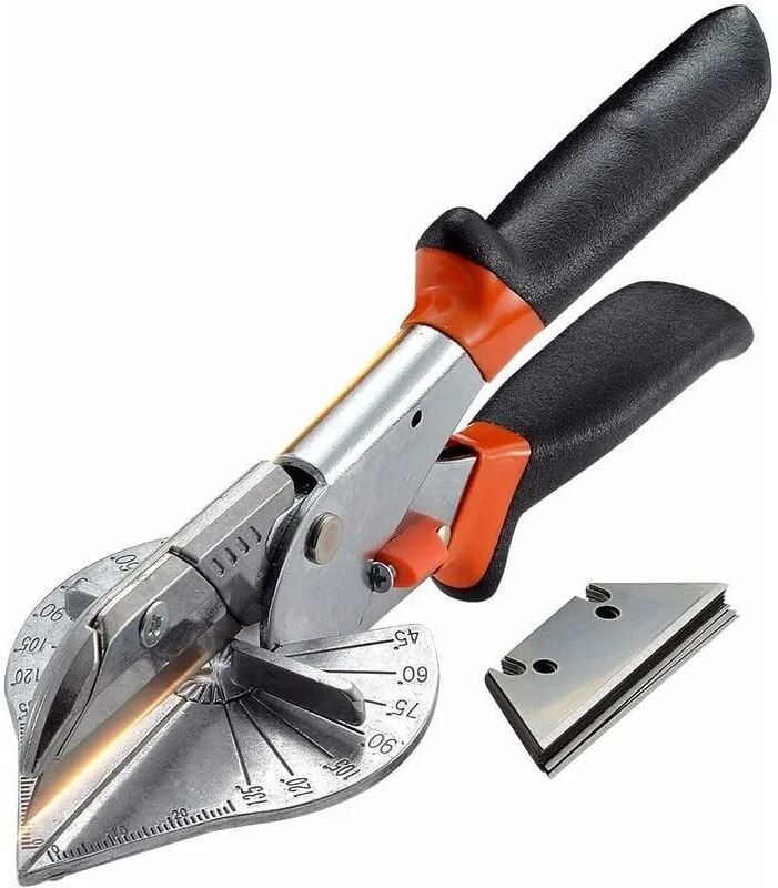 Alwaysh - 45°-135° Angle Miter Cutter, Multi-Function Trunk Scissors, Quarter Round Cutter Tool for Cutting Pvc Ppr Pe Pipe, Branch, Wire. Including