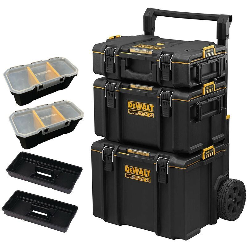 Toughsystem 2 DS450 Rolling Mobile Tool Storage Box Trolley DS300 + DS166 - Dewalt