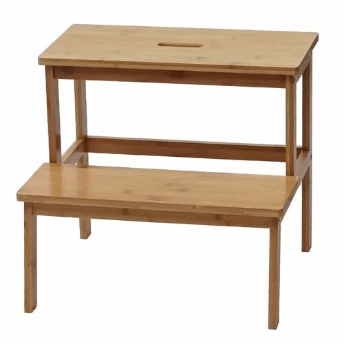 Marlow Home Co. Duenas 2-Step Wooden Step Stool Marlow Home Co.  - Size: 185cm H X 450cm W X 210cm D